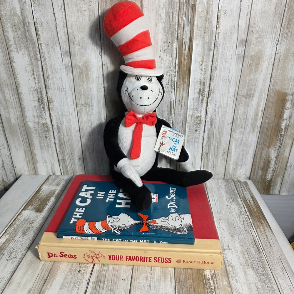 Dr Seuss Cat in the Hat Plush & Book Set Your Favorite Seuss Treasury 13 Stories - Picture 7 of 7